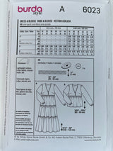 BURDA Women Dress & Blouse Pattern - 6023 - G.k Fashion Fabrics