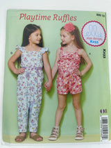 Girls Romper, Jumpsuit and Sash - K233 - G.k Fashion Fabrics