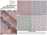 Knit Cotton Spandex Jersey Hearts Digital Print Fabric - 5068 - G.k Fashion Fabrics