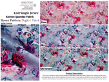 Knit Cotton Spandex Jersey Roses Digital Print Fabric - 6045 - G.k Fashion Fabrics