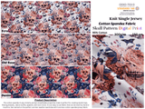 Knit Cotton Spandex Jersey Skulls Digital Print Fabric - 5043 - G.k Fashion Fabrics
