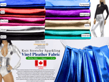 knit stretchy sparkling vinyl pleather fabric - G.k Fashion Fabrics