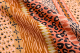 Linen Bamboo Digital Print Fabric – Safari Soul Multi-Stripe Collection - 7984 - G.k Fashion Fabrics
