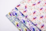 Linen Bamboo Natural Fabric Pastel Poppies Pattern - 5488 - G.k Fashion Fabrics