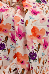 Linen Bamboo Natural Fabric Spring Meadow Pattern - 5490 - G.k Fashion Fabrics