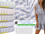 Linen Ticking Stripe Homespun Style Yarn Dyed Blended Fabric - G.k Fashion Fabrics