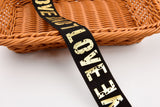 Love Pattern Foiling Elastic band - G.k Fashion Fabrics
