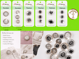 Luxury Rhinestone Shank Buttons- 39 - G.k Fashion Fabrics