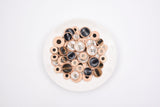 Luxury Two-Tone Rim Resin Buttons - 19 - G.k Fashion Fabrics