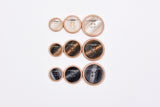 Luxury Two-Tone Rim Resin Buttons - 19 - G.k Fashion Fabrics