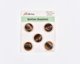 Luxury Two-Tone Rim Resin Buttons - 19 - G.k Fashion Fabrics