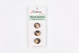 Marble Effect Shank Buttons with Gold Rim Button - 49 - G.k Fashion Fabrics