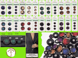 Marble Effect Shank Buttons with Gold Rim Button - 49 - G.k Fashion Fabrics