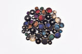 Marble Effect Shank Buttons with Gold Rim Button - 49 - G.k Fashion Fabrics