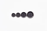 Matte Black Buttons with Gloss Metal Rim - 48 - G.k Fashion Fabrics