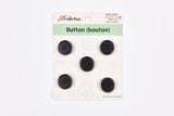 Matte Black Tailoring Buttons with Metallic Rim - 46 - G.k Fashion Fabrics