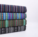 Mexican Ethnic Fabric, Traditional Fabric, Cambaya Fabric. Authentic Mexican Fabric, Tela Mexicana,Boho Striped Fabric - G.k Fashion Fabrics