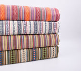 Mexican Ethnic Fabric, Traditional Fabric, Cambaya Fabric. Authentic Mexican Fabric, Tela Mexicana,Boho Striped Fabric - G.k Fashion Fabrics