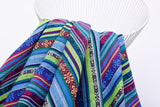 Mexican Ethnic Fabric, Traditional Fabric, Cambaya Fabric. Authentic Mexican Fabric, Tela Mexicana,Boho Striped Fabric - G.k Fashion Fabrics