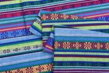 Mexican Ethnic Fabric, Traditional Fabric, Cambaya Fabric. Authentic Mexican Fabric, Tela Mexicana,Boho Striped Fabric - G.k Fashion Fabrics
