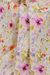 Modern Floral Linen Viscose Lawn Digitally Print Fabric - 208715 - G.k Fashion Fabrics