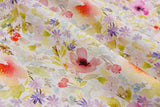 Modern Floral Linen Viscose Lawn Digitally Print Fabric - 208715 - G.k Fashion Fabrics
