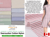 Modern Seersucker Cotton Nylon Spandex , 0.3cm Stripe Yarn Dyed Fabric - G.k Fashion Fabrics