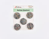Multicolor Tweed Shank Buttons -12 - G.k Fashion Fabrics