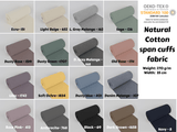 Natural Cotton 1x1 Rib Baby Rib Fabric cotton span cuffs fabric / Fabric for cuffs - 9420 - G.k Fashion Fabrics