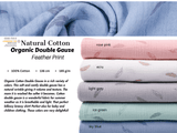 Natural Cotton Double Gauze Feather Print Muslin Fabric - G.k Fashion Fabrics