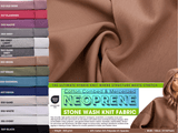 Neoprene Stone Washed Knit Cotton Blend Combed and Mercerised Fabric - G.k Fashion Fabrics