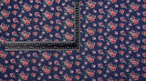 Petite Vintage Rose Print - Washed Cotton Denim Chambray Fabric-20993 - G.k Fashion Fabrics