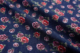 Petite Vintage Rose Print - Washed Cotton Denim Chambray Fabric-20993 - G.k Fashion Fabrics