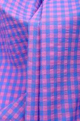Premium Medium Seersucker Gingham Check Fabric – 8152 - G.k Fashion Fabrics
