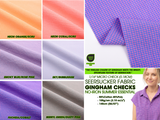 Premium Micro Seersucker Gingham Check Fabric -8153 - G.k Fashion Fabrics