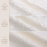 Luxury Bridal Brocade Jacquard Fabric – Structured Matte Wedding Dress & Couture Fabric - 8137