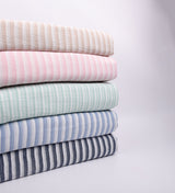 Reversible Cotton Double Gauze Yarn Dyed Stripe Fabric – Two Stripe Sizes – GK-7845 - G.k Fashion Fabrics