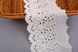 Scalloped Floral Eyelet Cotton Embroidery Trim - 2 - G.k Fashion Fabrics