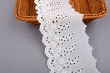 Scalloped Floral Eyelet Cotton Embroidery Trim - 2 - G.k Fashion Fabrics