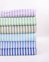 Seersucker Cotton Nylon Spandex , Stripe Yarn Dyed Fabric - G.k Fashion Fabrics
