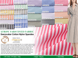 Seersucker Cotton Nylon Spandex , Stripe Yarn Dyed Fabric - G.k Fashion Fabrics