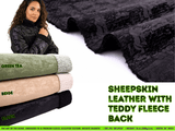 Sheepskin Leather with Teddy Fleece Back – Embossed PU Fabric - G.k Fashion Fabrics