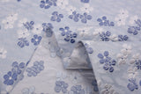Silk Blend Midnight Daisy Meadow Brocade Jacquard Floral Textured Couture Fabric - G.k Fashion Fabrics