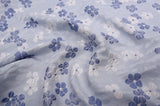 Silk Blend Midnight Daisy Meadow Brocade Jacquard Floral Textured Couture Fabric - G.k Fashion Fabrics