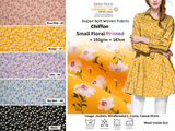 Small Floral Chiffon Printed Fabric - G.k Fashion Fabrics