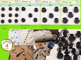 Smoky Onyx Rim Buttons - 31 - G.k Fashion Fabrics