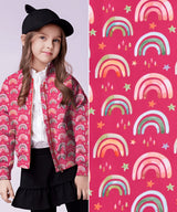 Softshell Digital Scattered Rainbow Print Fabric - G.k Fashion Fabrics