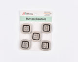 Square Two-Tone Buttons – Classic 4-Hole Sewing Buttons - 25 - G.k Fashion Fabrics