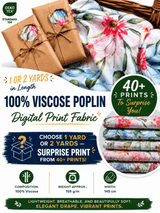 Surprise Print Bundle - 100 % Viscose Poplin Digital Print Fabric - G.k Fashion Fabrics