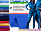 Tracksuit Tricot Brush Knit Sportswear / Joggers Fabric - G.k Fashion Fabrics